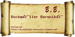 Bockmüller Bereniké névjegykártya